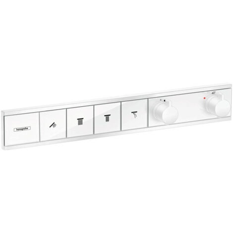 Module thermostatique RainSelect encastréavec 4 fonctions blanc mat