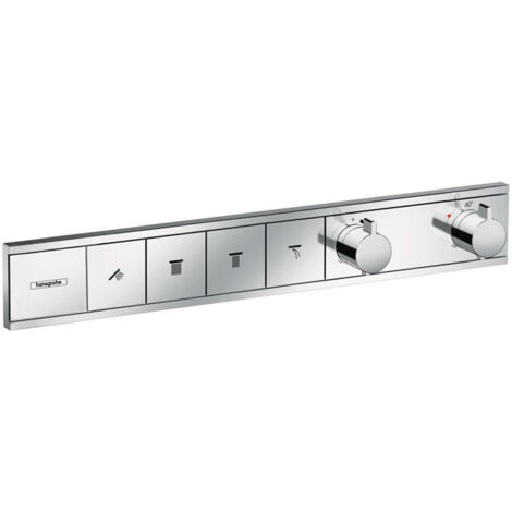 Module thermostatique RainSelect encastréavec 4 fonctions chroméé