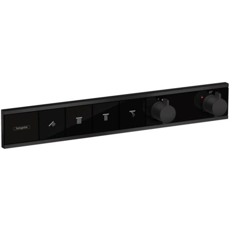 Module thermostatique RainSelect encastréavec 4 fonctions noir mat