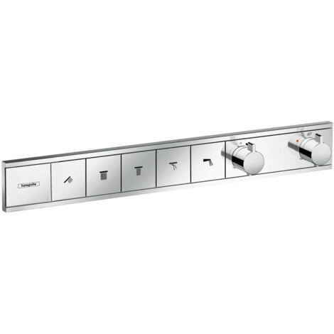 Module thermostatique RainSelect encastréavec 5 fonctions chroméé