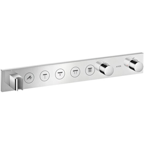 Module thermostatique Select encastré 670 x 90 mmavec 5 fonctions chroméé
