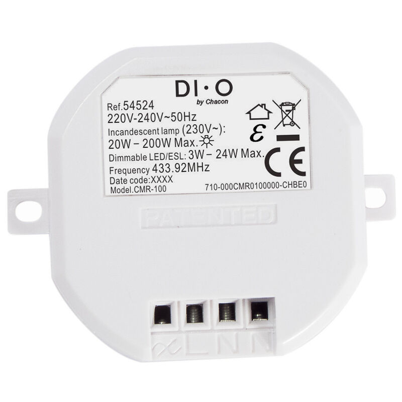 Chacon - Module variateur intensité éclairage 200W - télécommande - Blanc - DiO