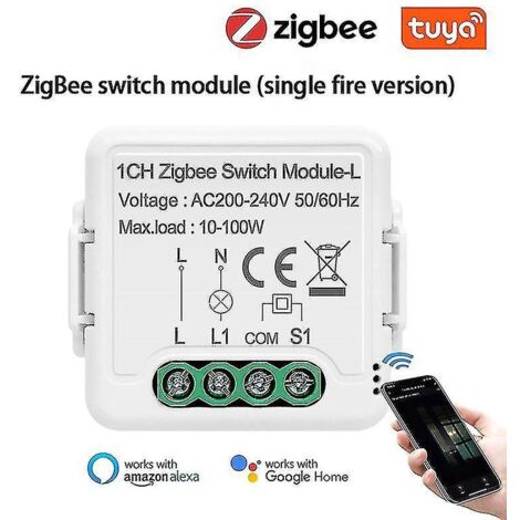 Module variateur simple interrupteur à feu 1/2/3 voies sans fil Zigbee 3.0 Tuya3CH