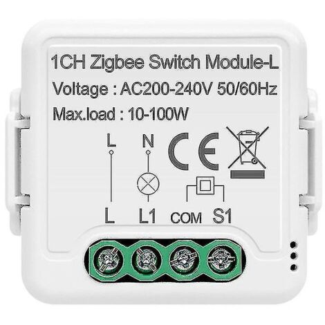 Module variateur simple pour interrupteur à feu 1/2/3 voies sans fil Zigbee 3.0 Tuya1CH