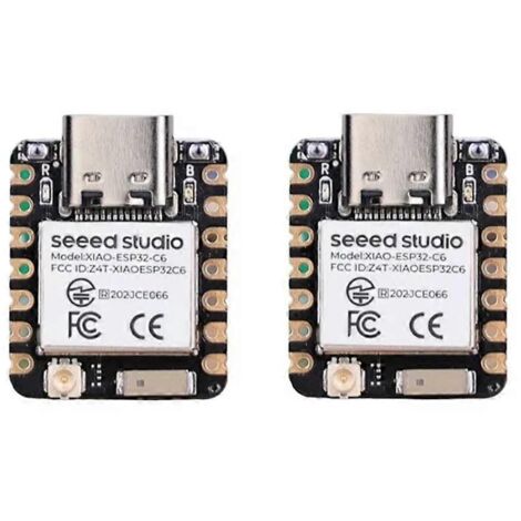 Module WiFi 6 2,4 GHz et Bluetooth 5.3 pour XIAO ESP32C6 (Zigbee Thread, lot de 2).