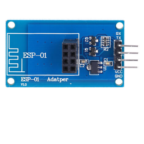 Module Wifi ESP-01 ESP8266 2 Pièces avec Adaptateur 3.3V/5V pour Transmission Sans Fil