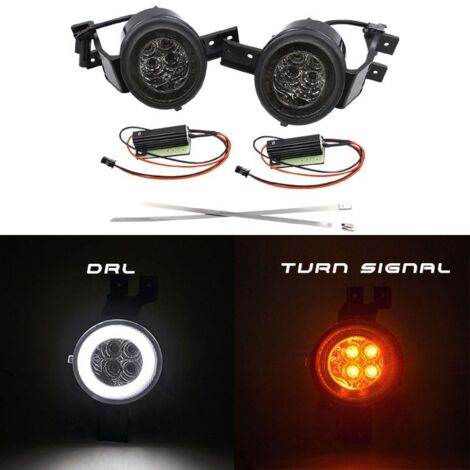 Modules Clignotant LED + Feux de jour LED Halo Mini R50 R51 R52 R53 2000 à 2008 - Droite + Gauche CANBUS - FUMÉ