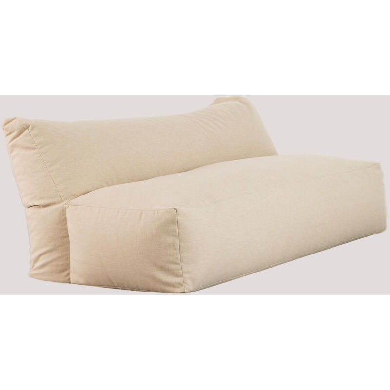 Modules de canapé de jardin en tissu Attus Polyèster - Beige crème Fauteuil Double - Sklum