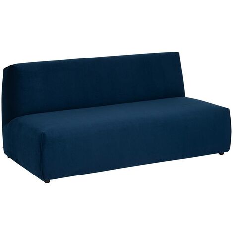 Modulo a 2 posti kiona in velluto 165x75cm blu - Atmosphera créateur d'intérieur