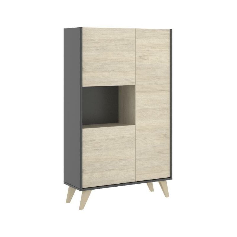 

Modulo Alto 3 Ptas Ness 2 Colores Grafito / Natural