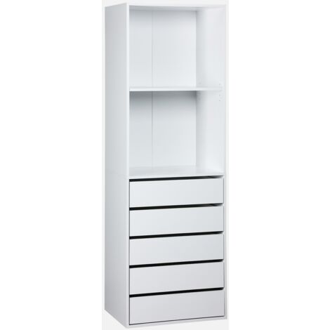 Modulo armadio con 5 cassetti e 2 ripiani