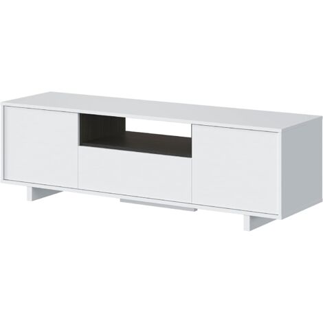 Mueble para televisión Md-Barbate en acabado blanco 49cm(alto) 136cm(ancho)  39cm(largo)