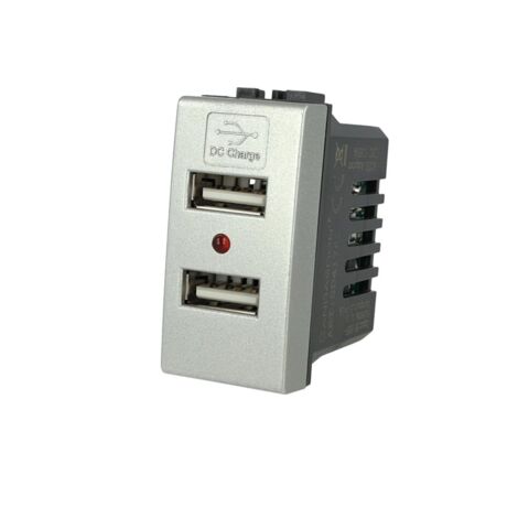 Modulo Caricatore 2 Porte USB 2,1A Tech Compatibile Bticino Living