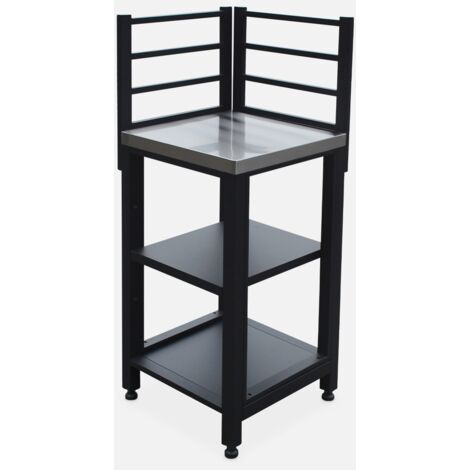 Módulo cocina exterior de acero 2 estantes, 48.5cm