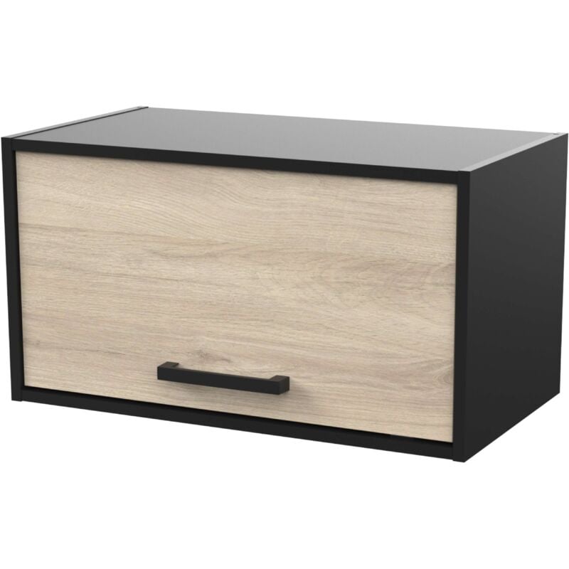 Module de cuisine industrielle supérieure en chêne Kronberg et couleur noir 65x35CM