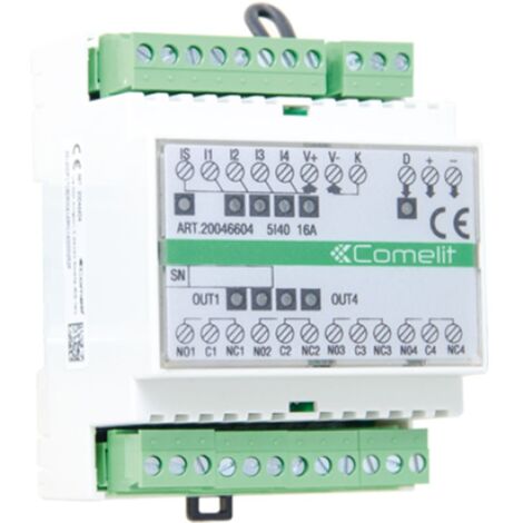 Modulo Comelit Simplehome 5 ingressi e 4 uscite 16A su DIN 20046604