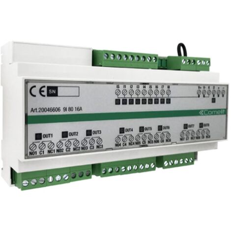 Módulo Comelit Simplehome 9 entradas y 8 salidas 16A en DIN 20046606