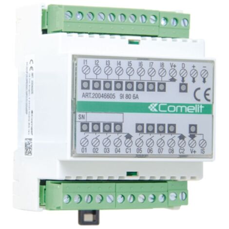Módulo Comelit Simplehome 9 entradas y 8 salidas 6A en DIN 20046605