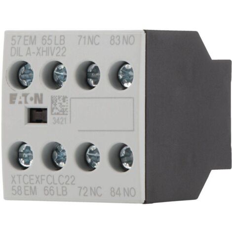 Modulo contatto ausiliario Eaton DILA-XHIV22 nero bianco