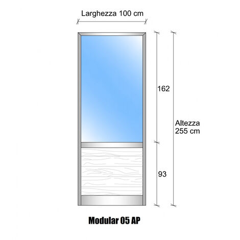 Paravento per esterni con 6 finestre in Plexiglass, 2,33x1,55m,  Trasparente/Nero - Dancovershop IT