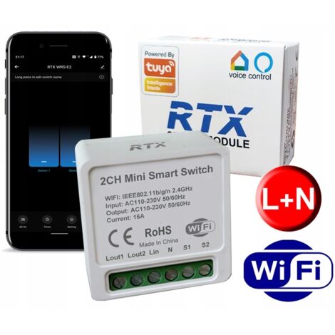 Módulo controlador de iluminación WiFi TUYA Smart RTX Eco 2OB