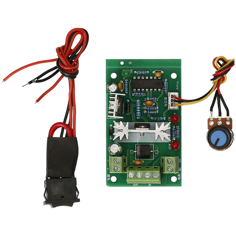 

Modulo controlador de velocidad del motor PWM DC 6V 12V 24V 30V Regulador de velocidad del motor reversible ajustable Interruptor de marcha atras Luz