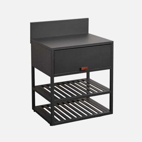 Modulo cucina da esterno in acciaio con 1 anta e 2 ripiani, 80cm