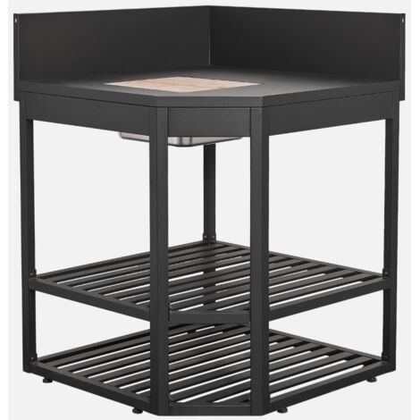 Modulo cucina da esterno in acciaio con accessori, 80cm