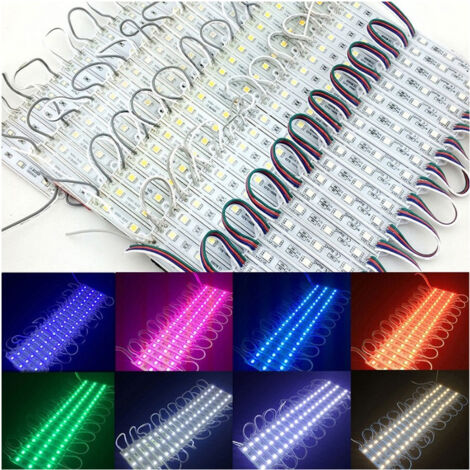 Modulo Da 20 Pezzi A 3 Led Smd 5050 5630 Freddo Caldo Blu Rosso Verde Rgb Ip65