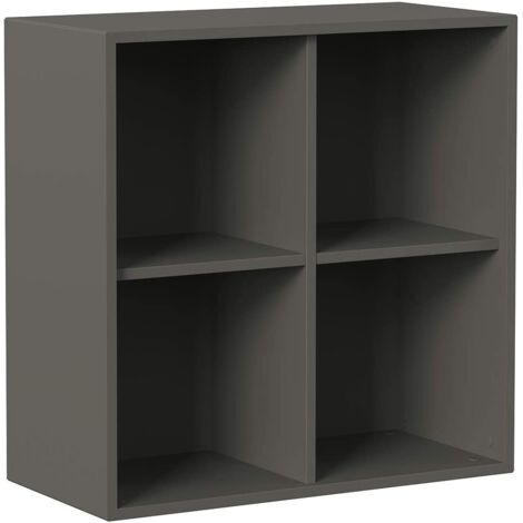 Modulo da parete 75x35x75 cm grigio scuro con quattro vani - Zara