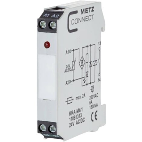 Modulo d'accoppiamento, 24, 24 V/AC, V/DC (max) 1 NA Metz Connect 11061313 1 pz.