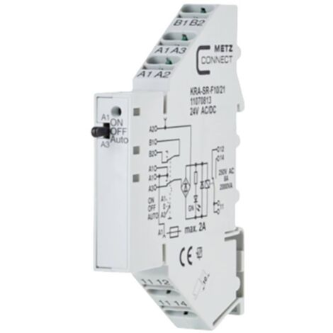 Modulo d'accoppiamento, 24, 24 V/AC, V/DC (max) 1 scambio Metz Connect 11070813 1 pz.