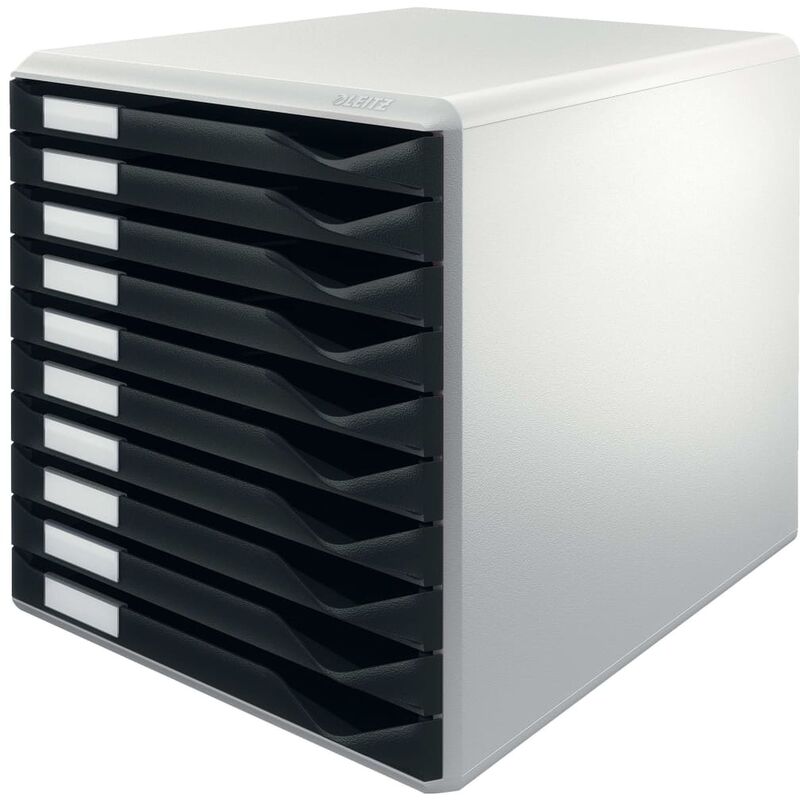 

Leitz Set de 10 Cajones para Documentos Negro Blanco