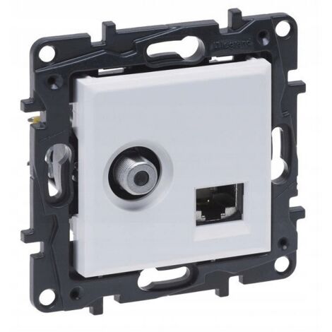 Módulo de conexión para TV NILOE STEP, color blanco, tipo "F" + 1 cable UTP CAT.6 para EAU 863177