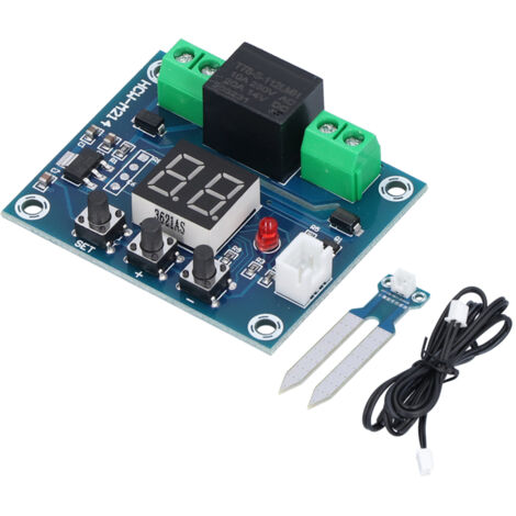 Módulo de control de humedad HCW-M214 de 12 V, placa de control con sensor digital de humedad del suelo para sistemas de riego automático.