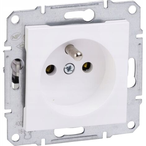 Módulo de enchufe blanco ASFORA con terminales de tornillo, 16A 250V EPH2800721