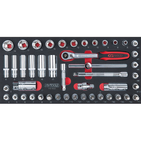 Módulo de enchufes y accesorios ULTIMATE® 3/8'', 47 piezas