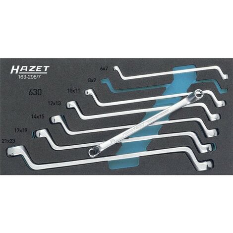 Módulo de herramienta 163-296/7 llave de anillo doble Hazet
