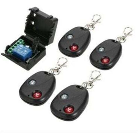 Módulo de interruptor de control remoto inalámbrico AIPERQ de 433 Mhz y 12 V y 5 mandos a distancia RF