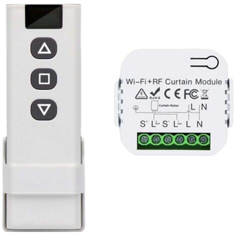 Módulo de interruptor inalámbrico para persianas, control remoto inalámbrico con motor de CA para persianas, toldos, CA 220-230 V, transmisor de radio RF, alcance de 100 m.