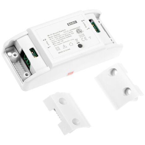 Módulo de interruptor Wi-Fi sencillo, compatible con Alexa, temporizador inteligente de 10 A/2200 W para controlar dispositivos eléctricos mediante una aplicación Android/iOS.