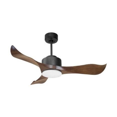 Modulo de KlassFan - Super déstratificateur d'air, bois et noir avec Lumière idéal pour 40à 60 m² KLDC1P1WoL1Bk