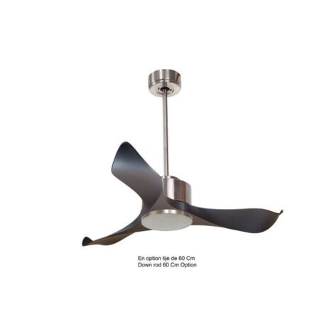 Modulo de KlassFan - Super déstratificateur d'air, chrome brossé et noir idéal pour 40à 60 m² KLDC3P1Bk