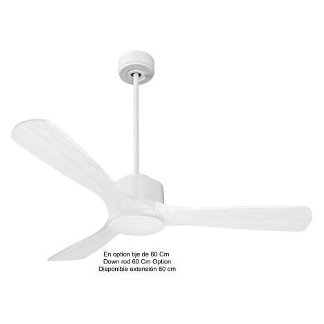 Modulo de KlassFan - Super destratificateur et ventilateur DC 132 cm Blanc bois blanc Lumière  dimmable 25 à 40 m²