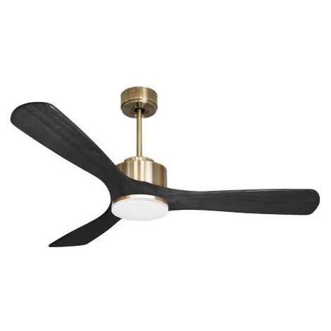 Modulo de KlassFan - Super destratificateur et ventilateur DC 132 cm Laiton bois noir Lumière  dimmable 25 à 40 m²