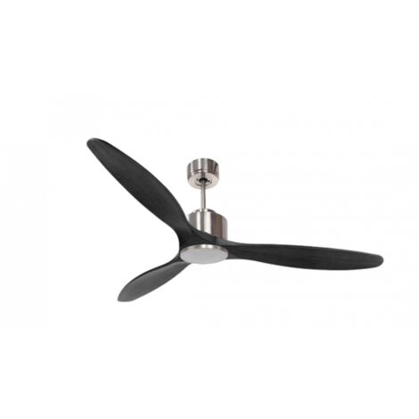 Modulo de KlassFan - Super destratificateur et ventilateur DC 166 cm Chrome pales bois noir sans Lumière 30 à 60 m²