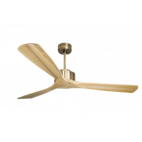 Modulo de KlassFan - Super destratificateur et ventilateur DC 166 cm Laiton pales bois clair sans Lumière  30 à 60 m²