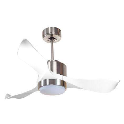 Modulo de KlassFan - Ventilateur de plafond Dc avec lumière chrome et blanc idéal pour 20 à 30 m²KlDc3p1wiL1Ch