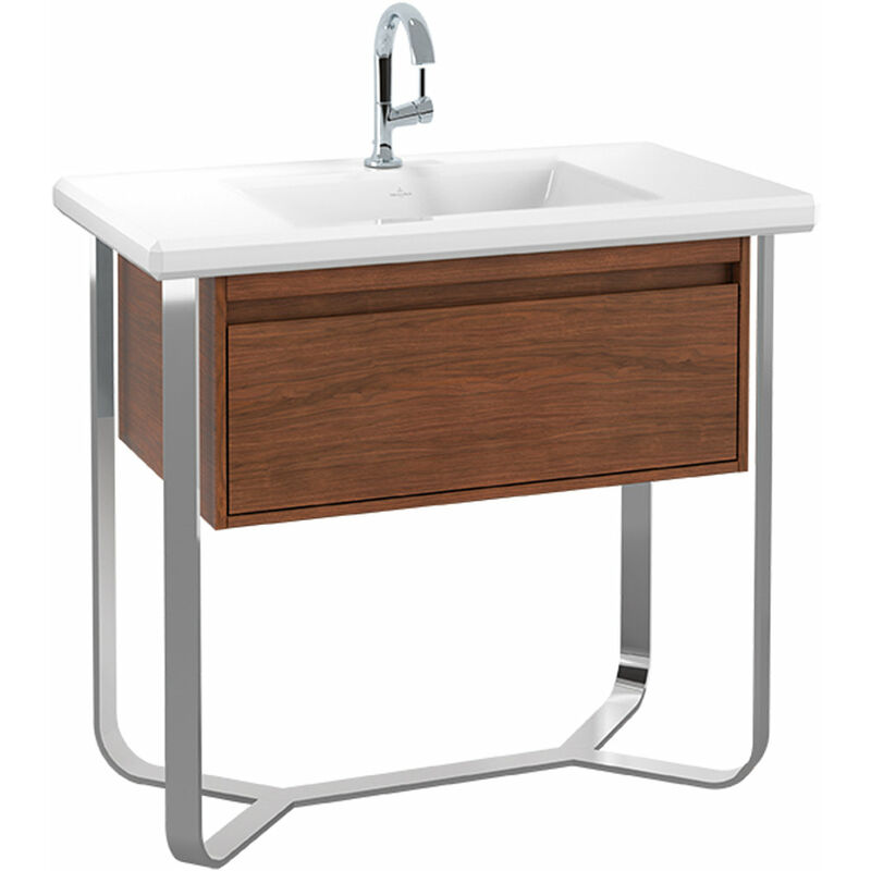 

Villeroy Und Boch Ag - Módulo de lavabo Villeroy & Boch Antheus con base de acero inoxidable B06510, 927 x 853 x 500 mm, de pie, color: Nogal