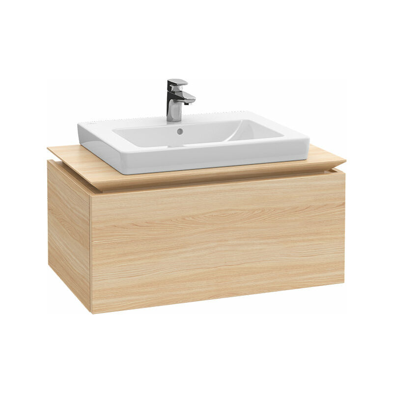 

Módulo de lavabo Villeroy & Boch Legato B678, 800x380x500mm, centrado en el lavabo, color: madera blanca - B67800E8